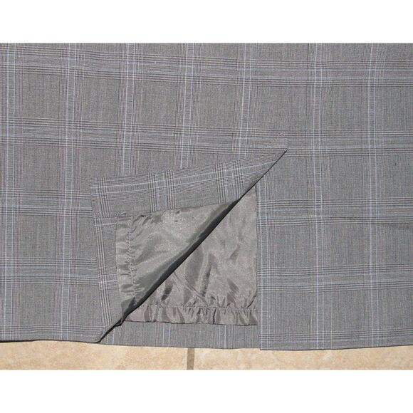 Dark Gray Glen Plaid Sz 8 Church Office Side Zip Knee Length Lined Skirt GEORGE - Picture 3 of 3